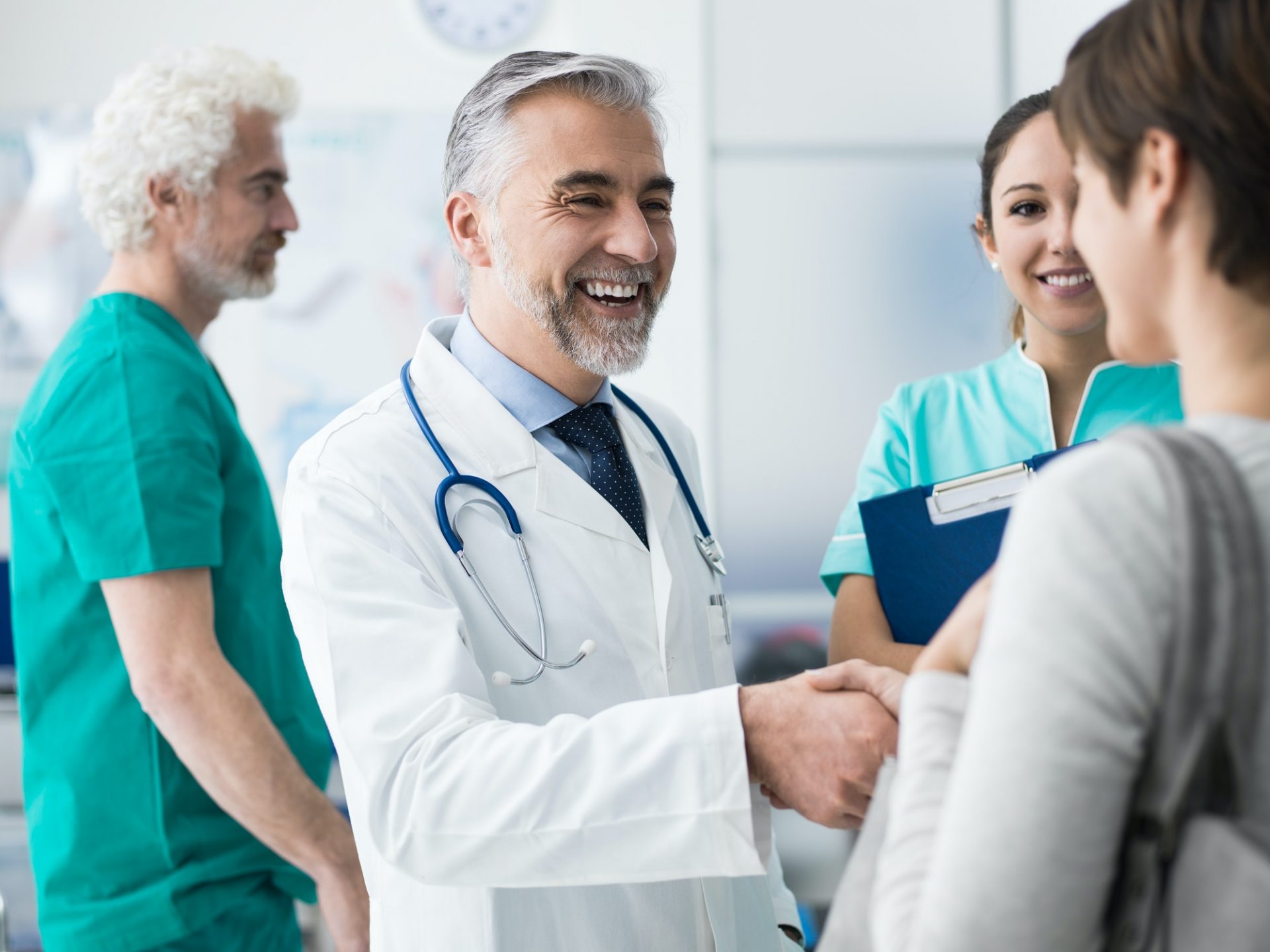 Doctor with patient